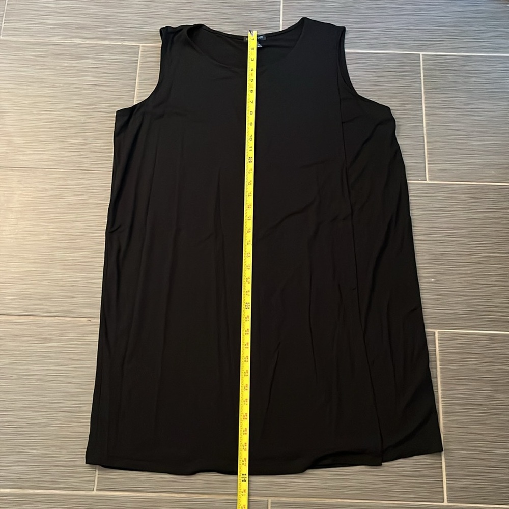 Eileen Fisher Sleeveless Crossover Jersey Dress Size XL Classic Comfort Casual - Picture 11 of 11